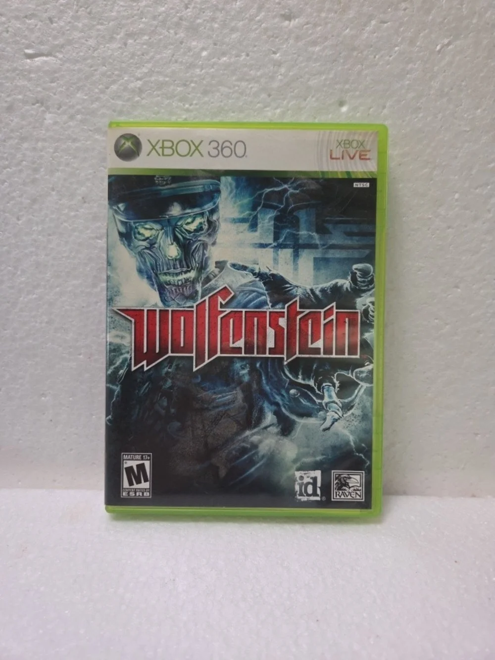 Wolfenstein Game - Green Case For XBOX 360